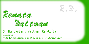 renata waltman business card